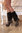 ALBERTO VENTURINI ~ Italy Satin Overknee Stiefel mit Fell und Strassabsatz taupe  kupfer