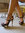LORIBLU ~ Italy Leder Riemchen Sandaletten Patchwork braun beige