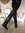 NAPOLEONI ~ Italy Leder Stiefel Overknee mit goldenem Reißverschluss und Fell schwarz