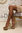 Loriblu ~ Italy Peep Toe Pumps Python Leather & Jute with rhinestones beige brown