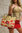 Henkel Tasche BUTTERFLY mit Anhänger beige rot