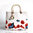 Henkel Tasche BUTTERFLY mit Anhänger weiß rot
