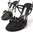ALBERTO VENTURINI ~ Italy Leder Sandaletten mit Schmucksteinen schwarz